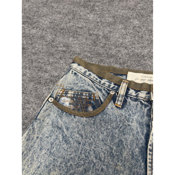 Vintage Jordache Acid Wash Jeans Women 32 High Rise Straight Leg Blue Denim 80s - Picture 9 of 12